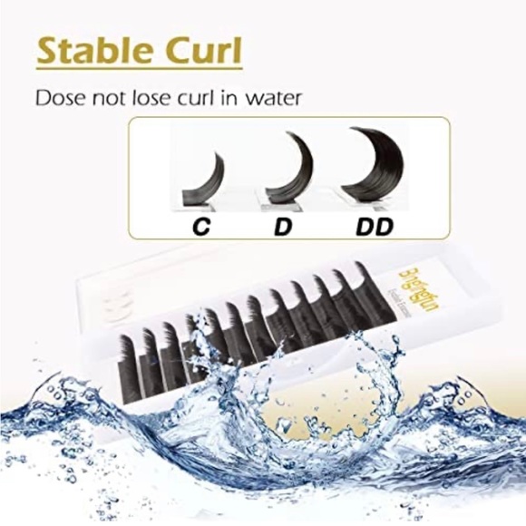 Volume Eyelash Extensions Lashes C Curl 0.07mm Blooming Single 20mm Length - Picture 3 of 7